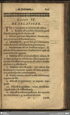 Caput IX. De Relatione