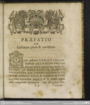 Praefatio Ad Lectorem pium & candidum