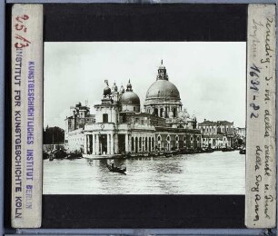 Venedig, S. Maria della Salute : Blick auf Punta della Dogana, Canale Grande, Canale della Giudecca, im Hintergrund Santa Maria della Salute.