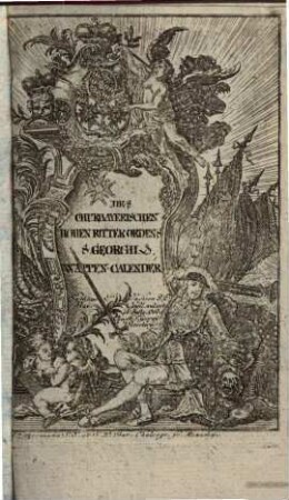 Des Churbaierischen Hohen Ritter-Ordens St. Georgii Wappen-Kalender. 1804