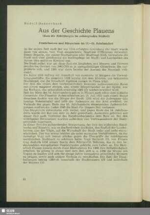 Aus der Geschichte Plauens