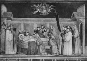 Kapellenausmalung — Szenen der Franziskuslegende — Tod des heiligen Franziskus