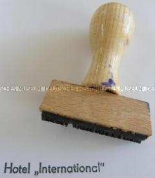 Stempel 'Hotel "International"'
