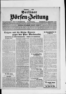 Berliner Börsen-Zeitung, Morgenausgabe