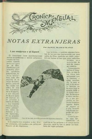 Crónica mensual : [Notas extranjeras]