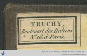 [Provenienz]: Librairie Truchy