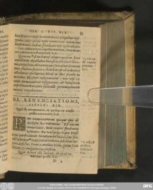 De Renunciatione, Titulus XIX.