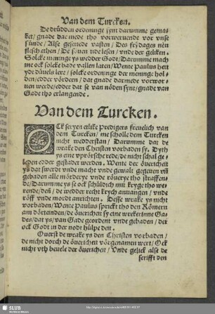 Van dem Turcken