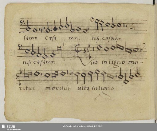 [Senfl, Ludwig:] Vita in ligno moritur