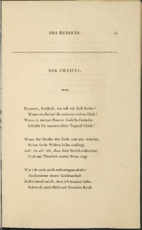 Der Zweifel.