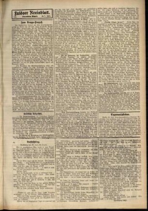 Zweite Ausgabe vom Mittwoch, den 30. Juli 1913.