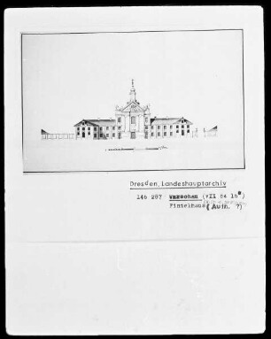 Warschau, Findelhaus, Aufriß der Fassade