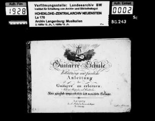 Verschiedenes: Guitarre-Schule. / Vollständige und fassliche / Anleitung / die / Guitarre zu erlernen. / Nebst 76 Beispielen und Handstücken. / Neue, gänzlich umgearbeitete und vermehrte Auflage Leipzig, A. Kühnel.