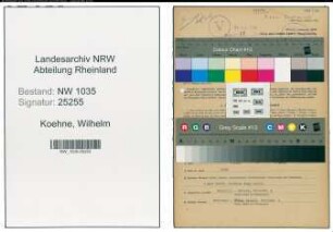 Entnazifizierung Wilhelm Koehne , geb. 09.01.1896 (Markenmeister)