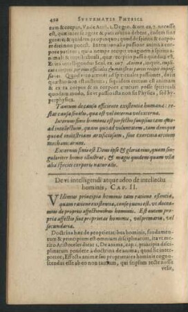 De vi intelligendi atque adeo de intellectu hominis, Cap. II.