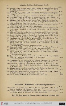 Admirale, Seefahrer. Entdeckungsreisende (Nr. 585-607)
