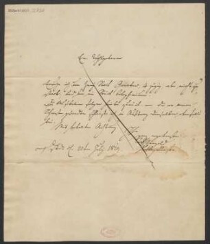 Brief an B. Schott's Söhne : 20.07.1829