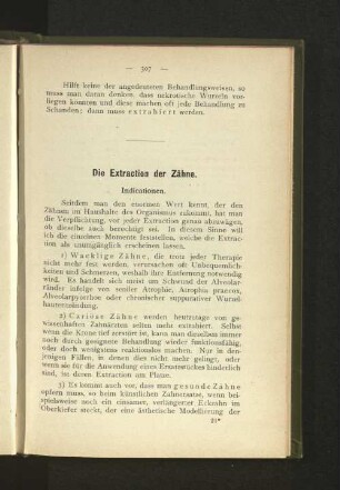 Die Extraction der Zähne.