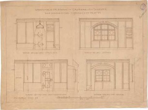 Pfann, Paul; Nürnberg - Grossreuth hinter der Veste; Wohnhaus Fritz Pfann - Wohnzimmer (Wandabwicklungen)
