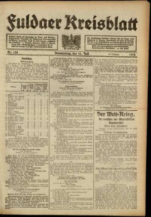 Ausgabe vom Donnerstag, den 11. Juli 1918.