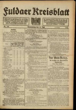 Ausgabe vom Donnerstag, den 11. Juli 1918.