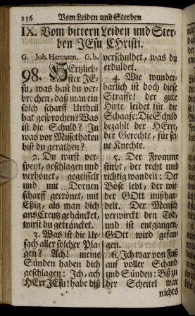 IX. Vom bittern Leiden und Sterben Jesu Christi.