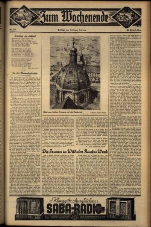 Dritte Ausgabe vom Samstag, den 30. November 1935.