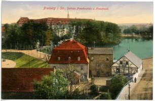 Freiberg. Schloss Freudenstein und Kreuzteich