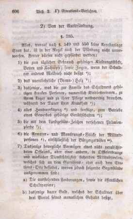2) Von der Auspfändung.