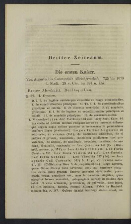 Dritter Zeitraum. Die ersten Kaiser.