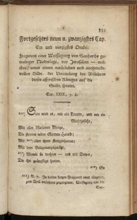 Fortgesetztes neun und zwanzigstes Cap. Ein und vierzigstes Orakel