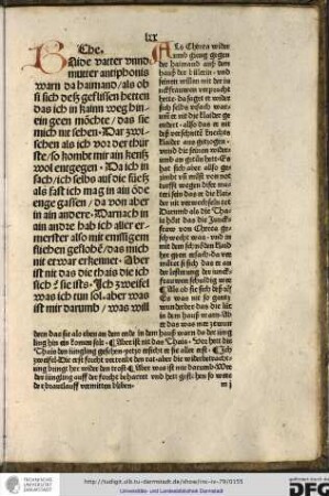 Cherea: Baide vatter unnd mutter Antiphonis warn da haimand, als ob si sich desz geflissen hetten, das ich in kainn weg hinein geen möchte...