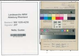 Entnazifizierung Gustav Netta , geb. 02.04.1895 (Bergmann)