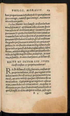 Recte Ne Dictum Est. Iusticia est constans ...