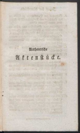 Authentische Aktenstücke