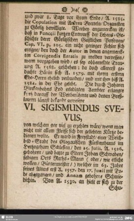 VI. Sigismundus Svevus