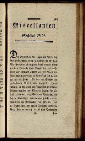 Sechstes Stük.
