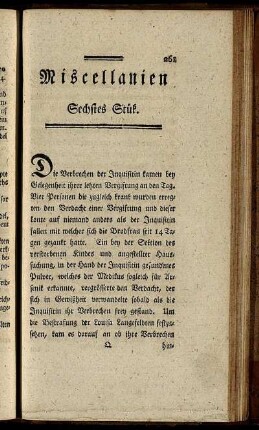 Sechstes Stük.
