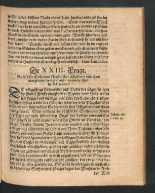 De XXIII. Frage.