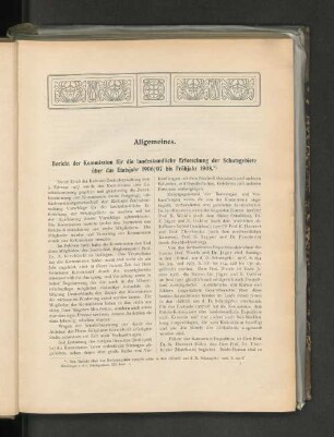 Bericht über der Kommission für die landeskundliche Erforschung der Schutzgebiete über das Etatsjahr 1906/07 bis Frühjahr 1908.