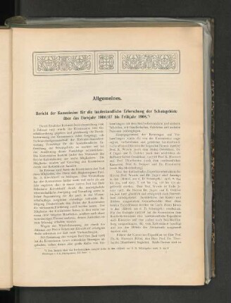 Bericht über der Kommission für die landeskundliche Erforschung der Schutzgebiete über das Etatsjahr 1906/07 bis Frühjahr 1908.