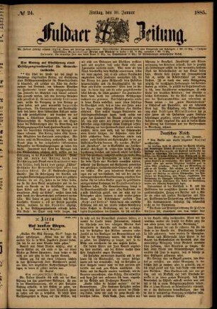 Ausgabe vom Freitag, den 30. Januar 1885.
