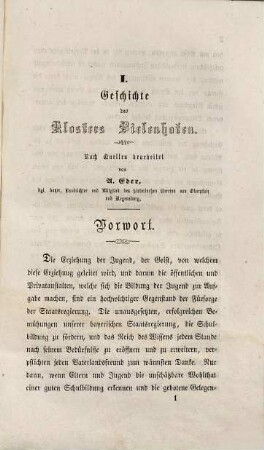 Geschichte des Klosters Pielenhofen