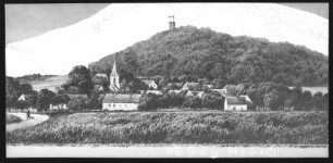 Collmberg. Blick zum Collmberg - Fliegender Mann
