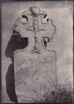 Oberndorf bei Alsenz, protestantische Kirche. Grabkreuz Johann Georg Ernst 1757
