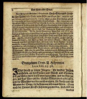 Evangelium Dom. II. Adventus Lucæ XXI. 25 - 36