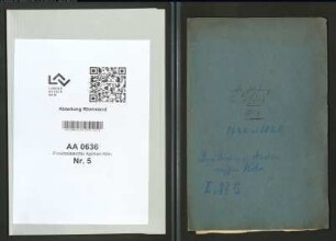 Ablieferung von Verschlägen aus dem Archiv