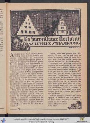 La Surveilance Nocturne Dans Le Vieux Strasbourg.
