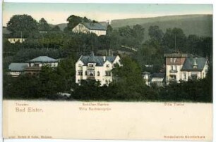 Bad Elster. Theater, Schillergarten, Villa Tietze