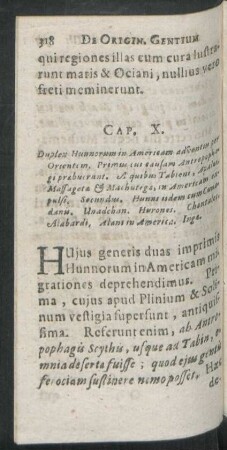 Cap. X. Duplex Hunnorum in Americam adventus per Orientem ...